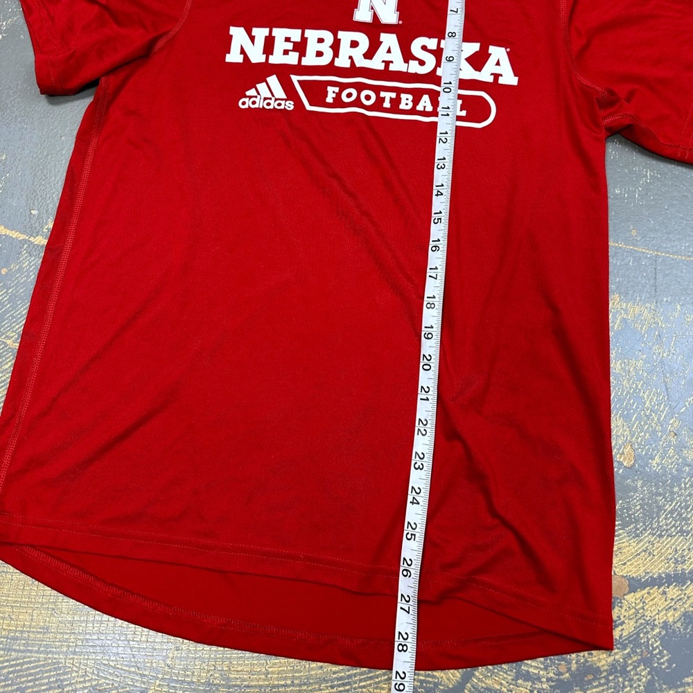 Adidas Nebraska Cornhuskers Football Shirt Medium NCAA Big Red EA1128 University - Picture 6 of 7